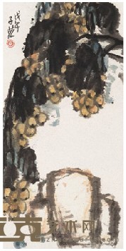 崔子范 1978年作 枇杷 立轴 77.2*37.5cm